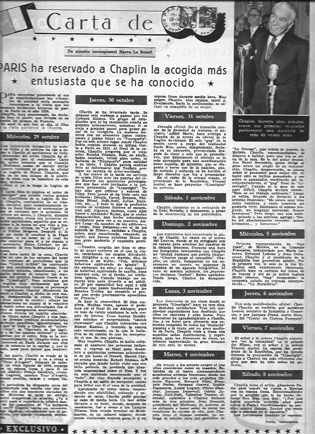 LAMINA 30372: Charles Chaplin en Paris