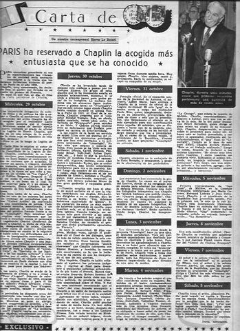 LAMINA 30372: Charles Chaplin en Paris