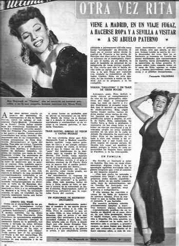 LAMINA 30322: Rita Hayworth en Carmen