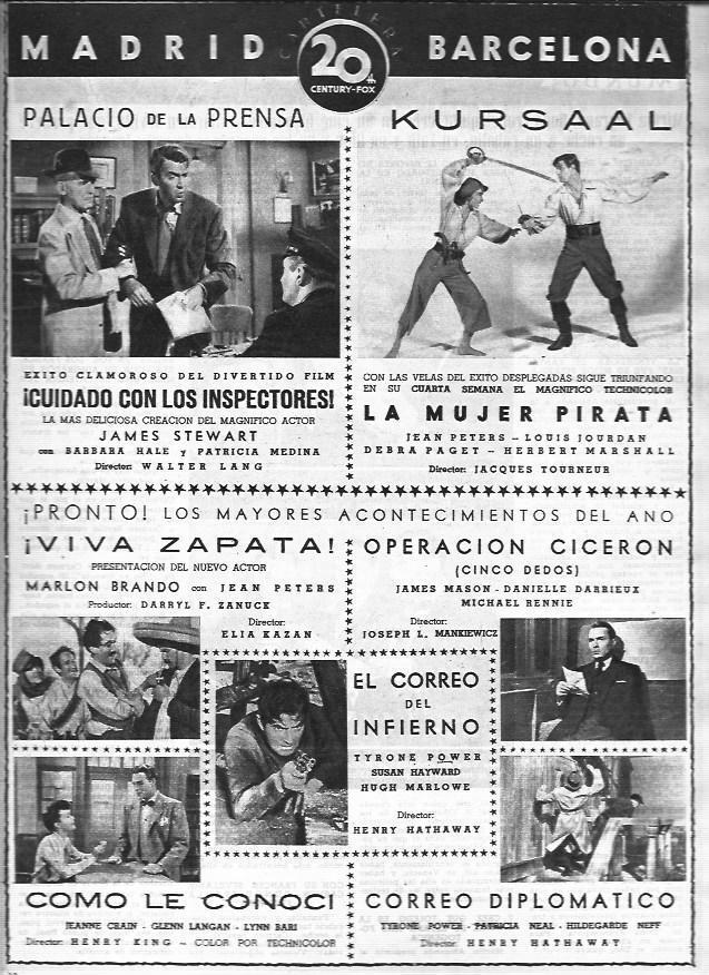 LAMINA 30338: Cartelera del Palacio de la Prensa y del Kursaal