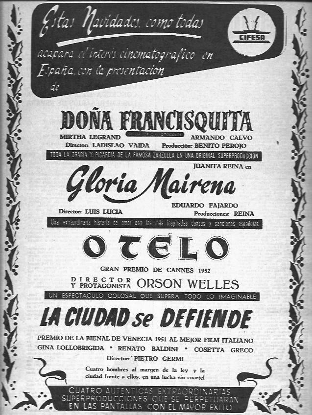 LAMINA 30435: Publicidad de Cifesa