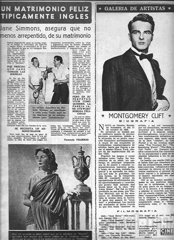 LAMINA 30428: Biografia de Montgomery Clift