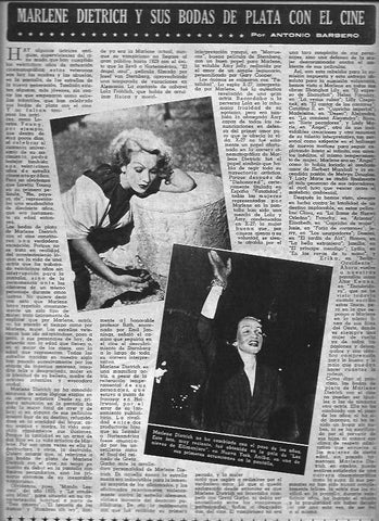 LAMINA 30443: Marlene Dietrich en Nueva York
