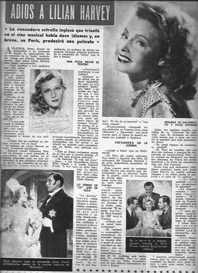 LAMINA 30452: Adios a Lilian Harvey