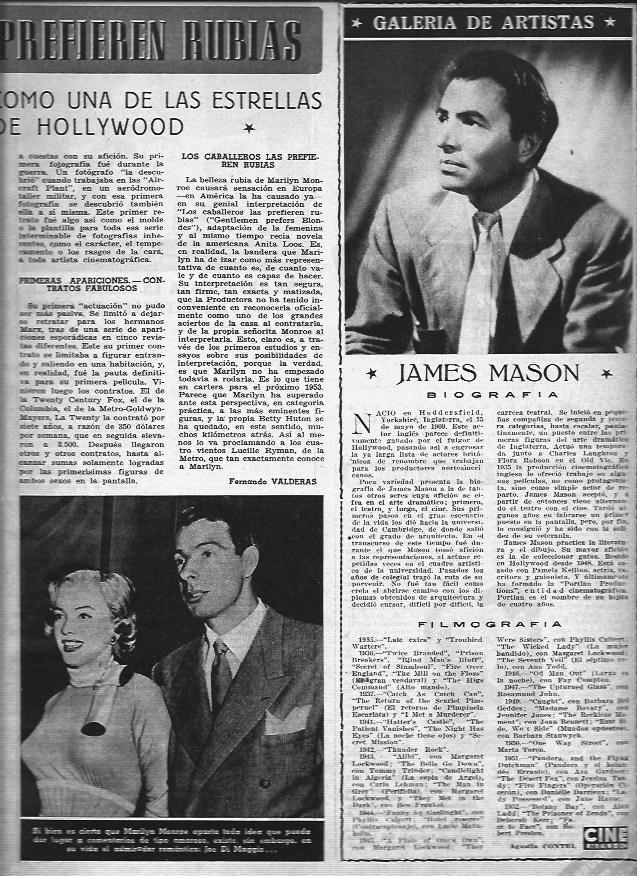 LAMINA 30450: Biografia de James Mason