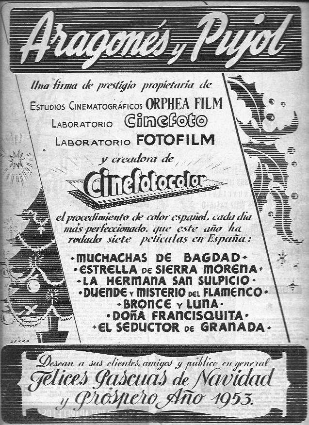 LAMINA 30424: Felicitacion de Navidad de Aragones y Pujol