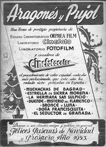 LAMINA 30424: Felicitacion de Navidad de Aragones y Pujol