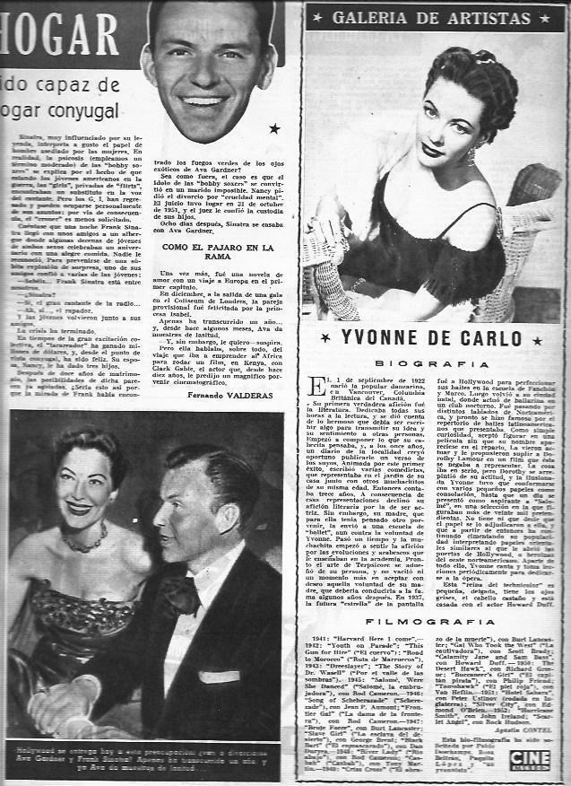 LAMINA 30404: Biografia de Yvonne de Carlo