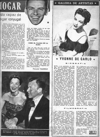 LAMINA 30404: Biografia de Yvonne de Carlo