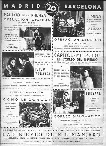 LAMINA 30397: Cartelera de Madrid y Barcelona con peliculas de estreno