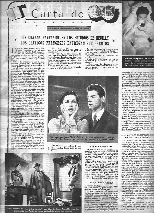LAMINA 30406: Silvana Pampanini en Koenigsmark