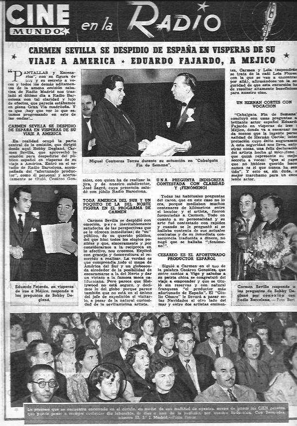 LAMINA 30420: Carmen Sevilla y Miguel Contreras
