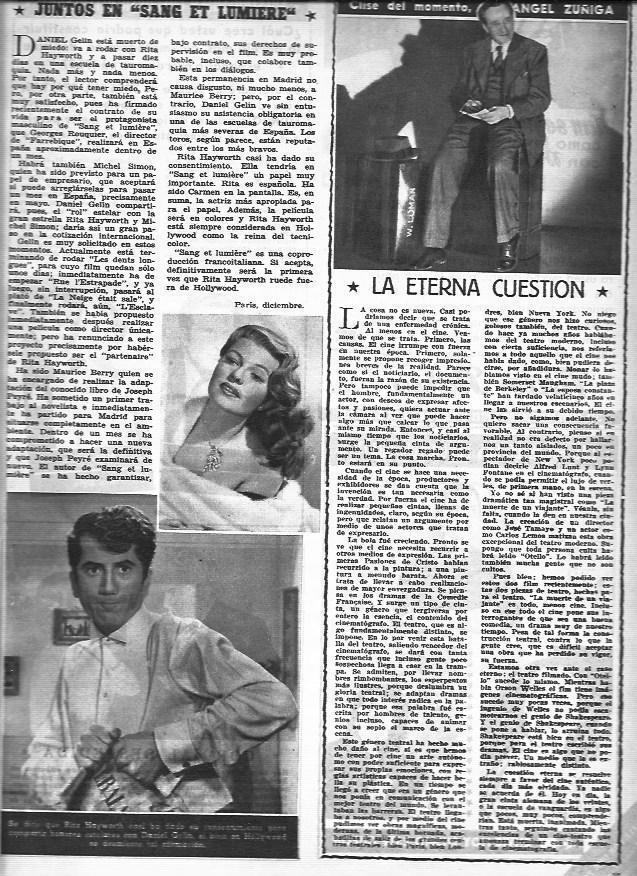 LAMINA 30419: Rita Hayworth y Daniel Gelin