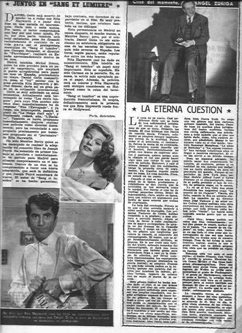 LAMINA 30419: Rita Hayworth y Daniel Gelin