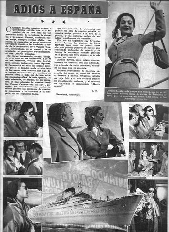 LAMINA 30418: Carmen Sevilla de viaje a America