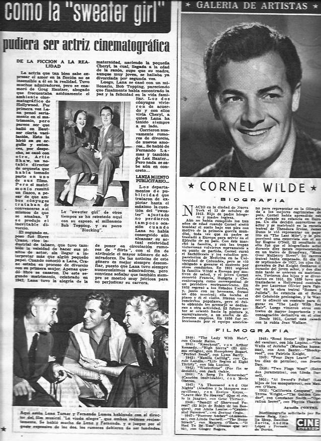 LAMINA 30414: Lana Turner y Fernando Lamas
