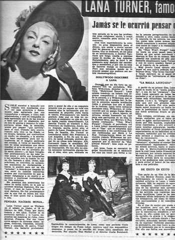 LAMINA 30413: Lana Turner