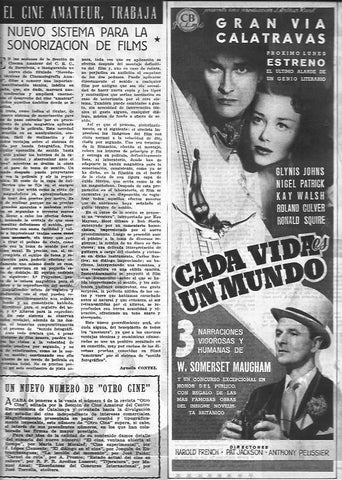LAMINA 30407: Anuncio en el Gran Via de Cada vida es un mundo