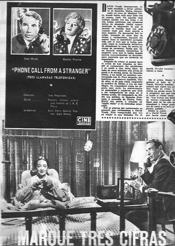 LAMINA 30311: Ficha tecnica de Phonecall from a stranger