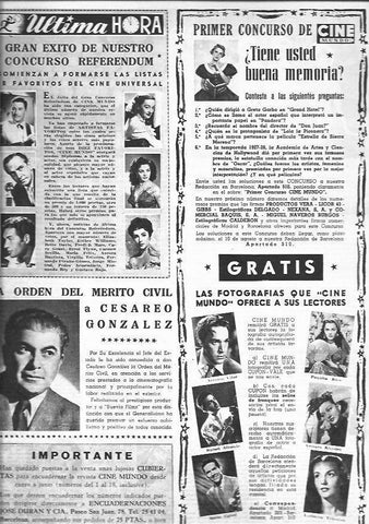 LAMINA 30212: Orden del merito a Cesareo Gonzalez