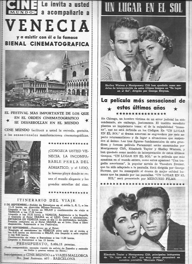 LAMINA 30207: Montgomery Cliff con  Liz Taylor y con Shelley Winters