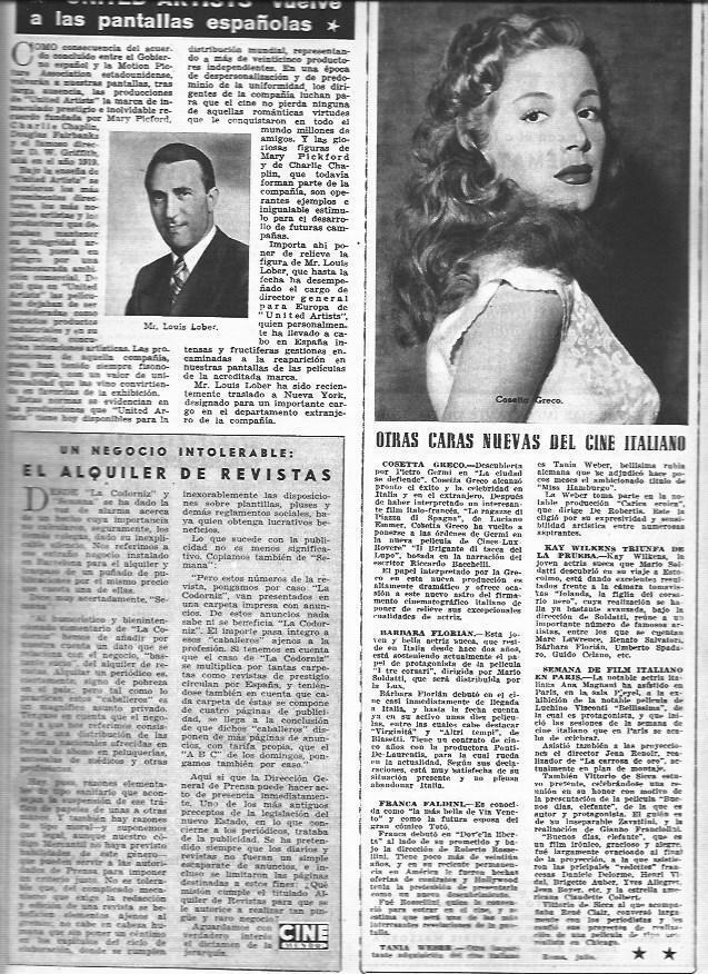 LAMINA 30203: Cosetta Greco y Louis Lober
