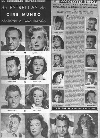 LAMINA 30217: Concurso Estrellas de Cine mundo