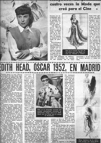 LAMINA 30219: Edith Head en Madrid