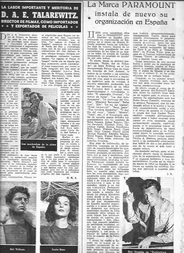 LAMINA 30199: Kirk Douglas en Detective Story y Lucia Bose