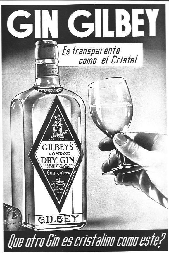 LAMINA 30164: Publicidad de ginebra Gilbey's