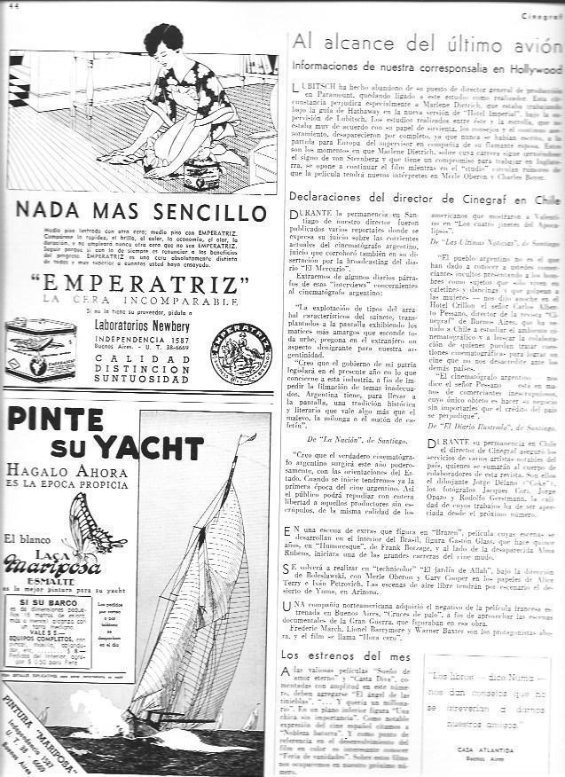 LAMINA 30180: Publicidad de cera Emperatriz y esmalte Mariposa