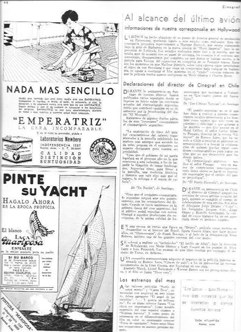 LAMINA 30180: Publicidad de cera Emperatriz y esmalte Mariposa