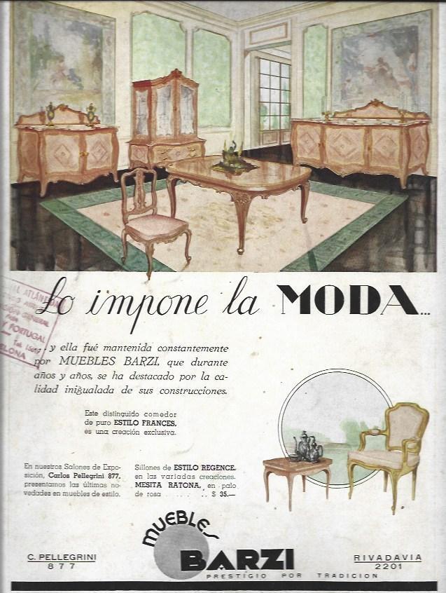 LAMINA 30182: Contraportada con publicidad de Muebles Barzi