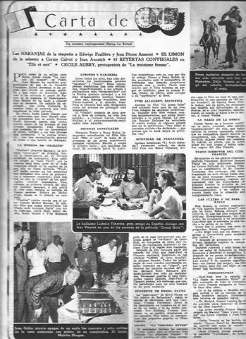 LAMINA 30197: Escenas de Grand Gala y cumpleaños de Jean Gabin