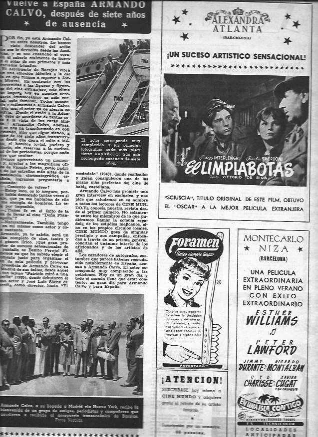 LAMINA 30192: Regreso de Armando Calvo