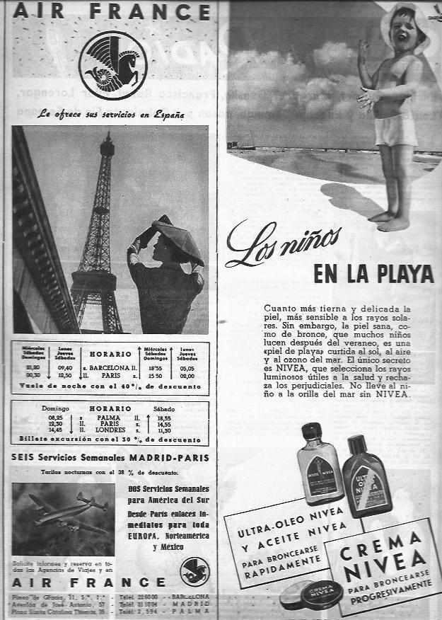 LAMINA 30191: Publicidad de Air France y crema Nivea