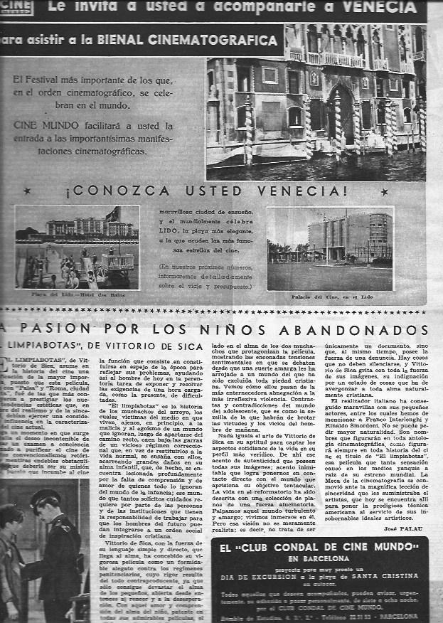 LAMINA 30189: Publicidad viaje a la Bienal de Venecia