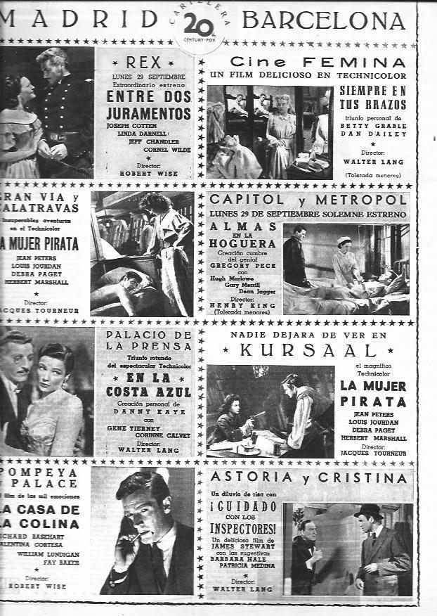 LAMINA 30291: Carteleras de cine en Madrid y Barcelona