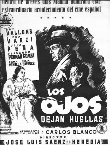 LAMINA 30286: Anuncio del estreno en Madrid de Los ojos dejan huella