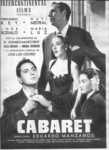 LAMINA 30309:Anuncio de Cabaret con Nati Mistral y Fernando Rey