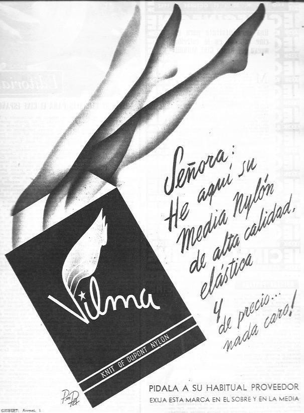 LAMINA 30307: Publicidad de medias Vilma