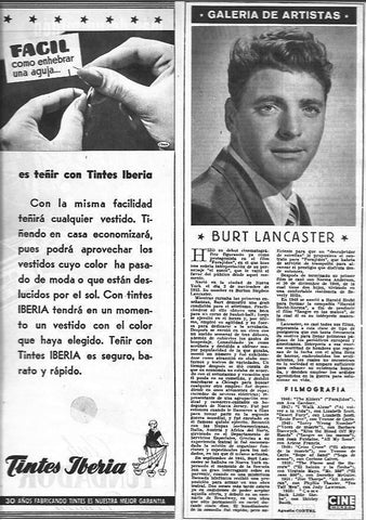 LAMINA 30302: Burt Lancaster y publicidad de Tintes Iberia