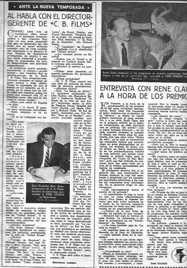 LAMINA 30299: Casimiro Bori y Rene Clair
