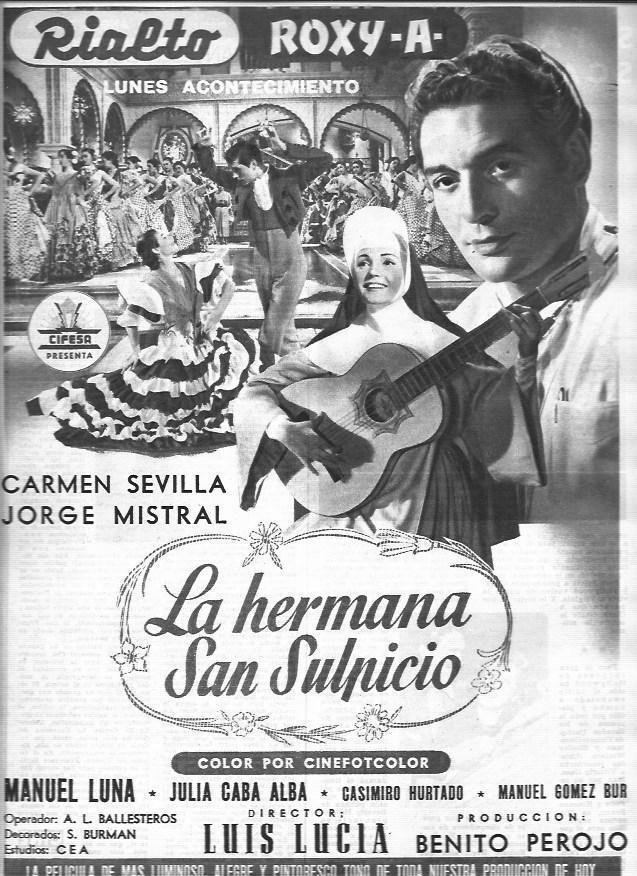 LAMINA 30297: Anuncio de La hermana San Sulpicio de Carmen Sevilla
