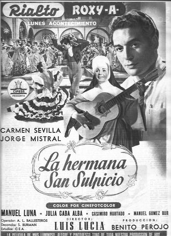 LAMINA 30297: Anuncio de La hermana San Sulpicio de Carmen Sevilla