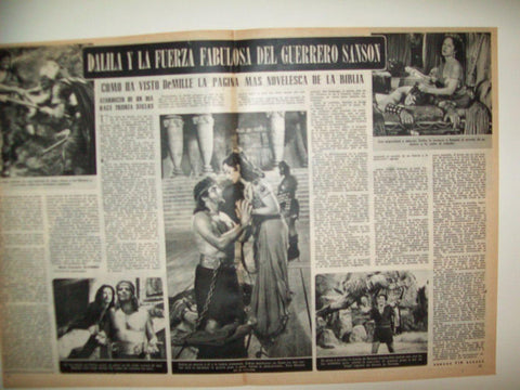 LAMINA 30257: Articulo sobre la pelicula Sanson y Dalila