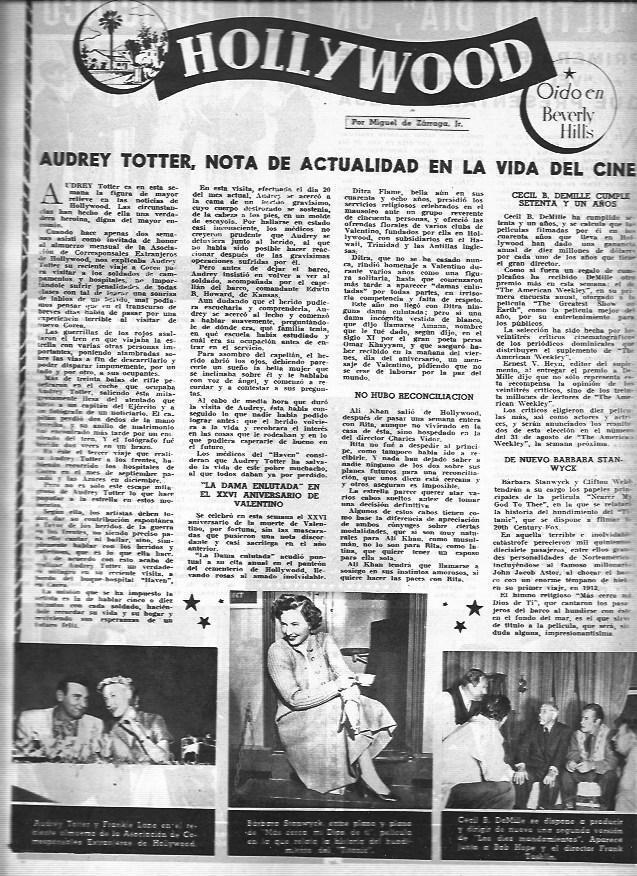 LAMINA 30256: Articulo sobre Audrey Totter