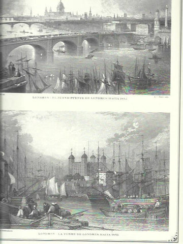 LAMINA 30519: Puente y Torre de Londres hacia 1845