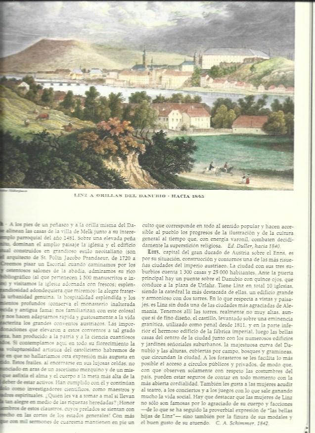 LAMINA 30506: Linz a orillas del Danubio, hacia 1845