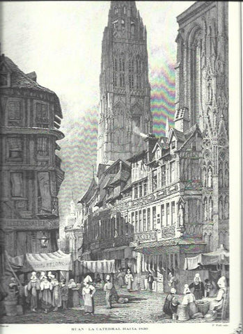 LAMINA 30528: La Catedral de Ruan hacia 1830